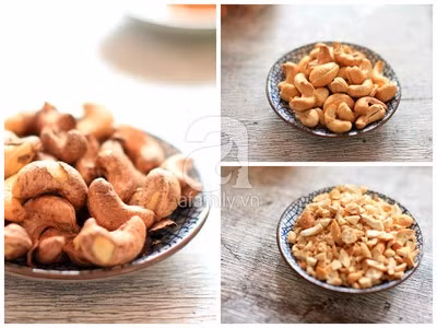 Điều bóc vỏ, đập vụn.