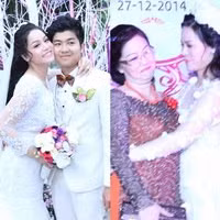 Nhật Kim Anh ôm mẹ chồng thắm thiết trong đám cưới