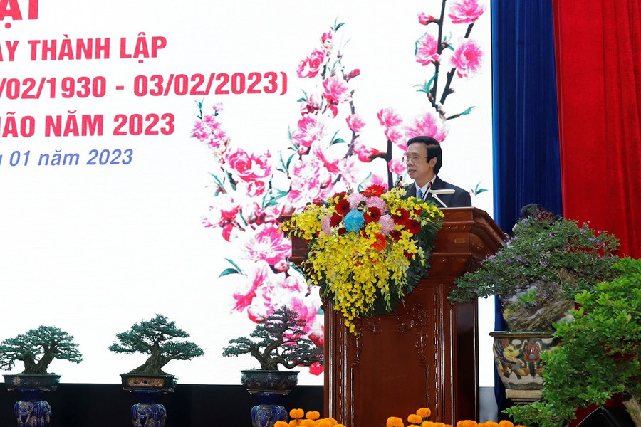 Phát biểu khai mạc của Bí thư Tỉnh ủy Tiền Giang Nguyễn Văn Danh.