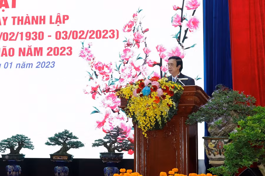 Phát biểu khai mạc của Bí thư Tỉnh ủy Tiền Giang Nguyễn Văn Danh.