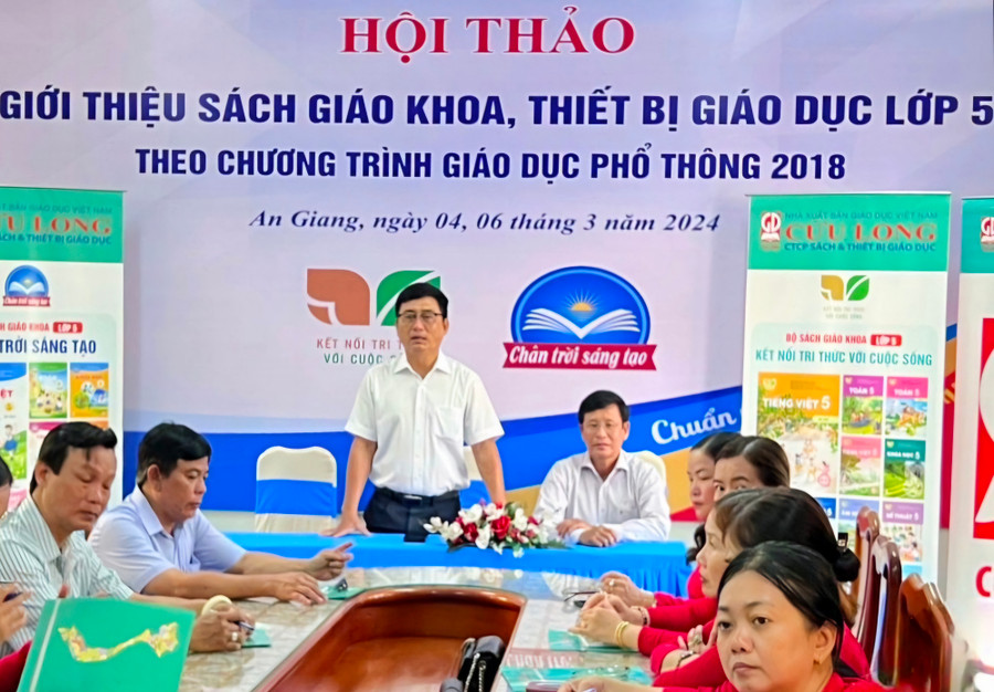 Sở GD&ĐT An Giang triển khai việc giới thiệu và tập huấn sử dụng SGK theo chương trình GDPT 2018.