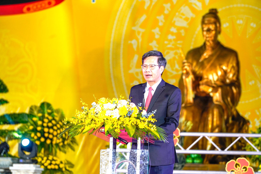 Ông Lê Anh Quân- Phó Chủ tịch Thường trực UBND TP Hải Phòng phát biểu tại buổi lễ.