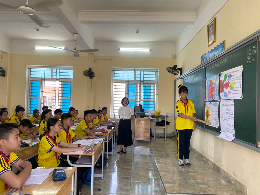 Cô trò Trường THCS Bạch Đằng thi đua dạy tốt, học tốt.