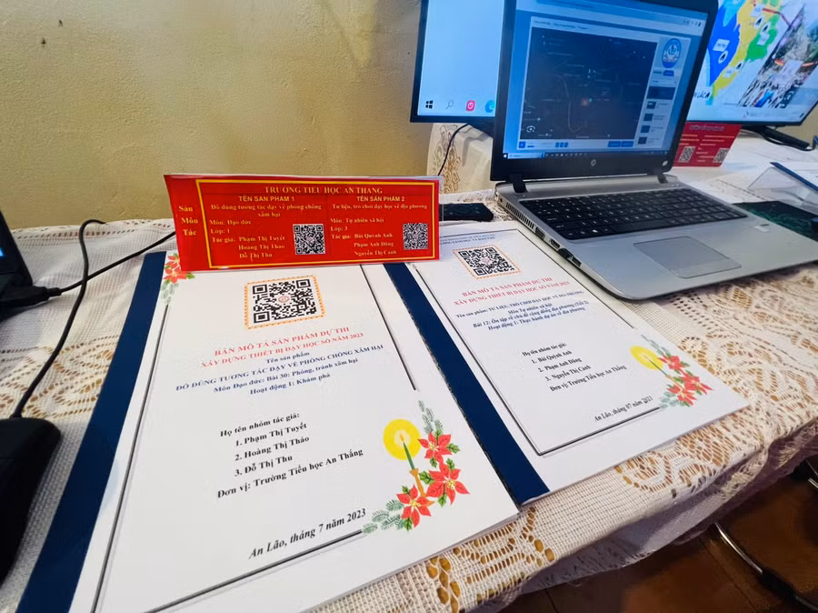 Sản phẩm dự thi của giáo viên.