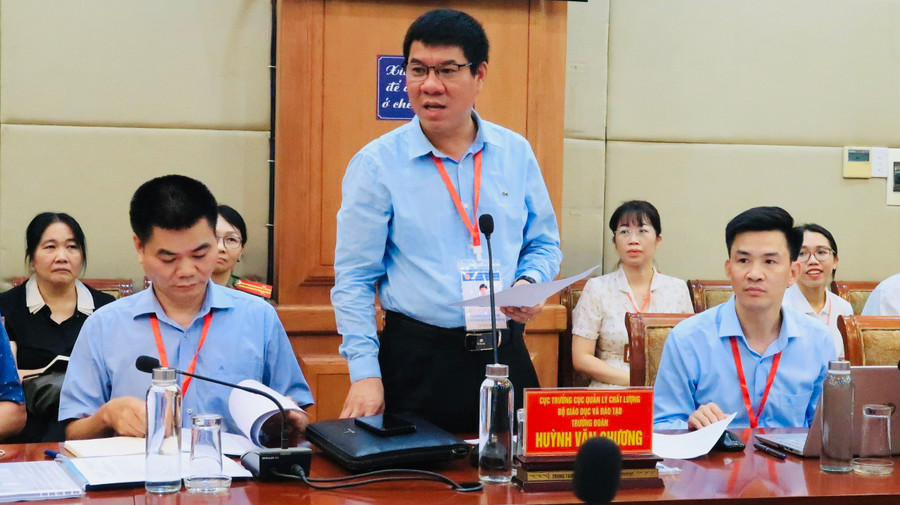 Ông Huỳnh Văn Chương, Cục trưởng Cục Quản lý chất lượng, Ủy viên thường trực Ban chỉ đạo cấp quốc gia Kì thi tốt nghiệp THPT năm 2023 là Trưởng đoàn công tác số 4.