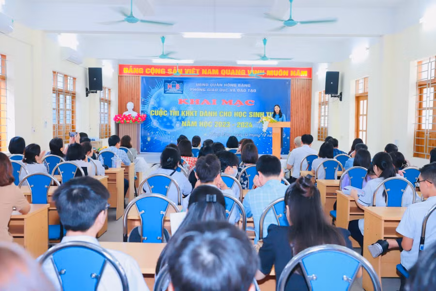 Khai mạc cuộc thi KHKT quận Hồng Bàng.