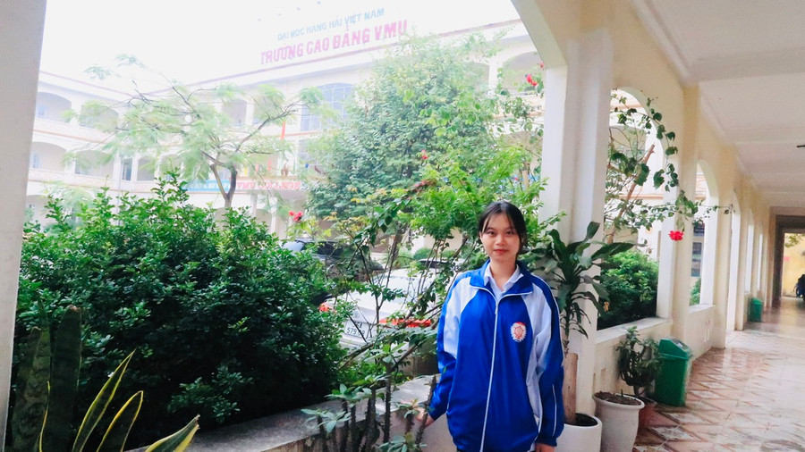 Em Phạm Thị Thanh Tâm đang theo học ngành Logistics tại Trường Cao đẳng VMU.