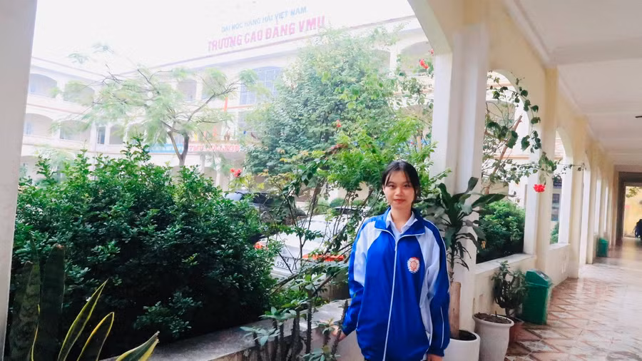 Em Phạm Thị Thanh Tâm đang theo học ngành Logistics tại Trường Cao đẳng VMU.
