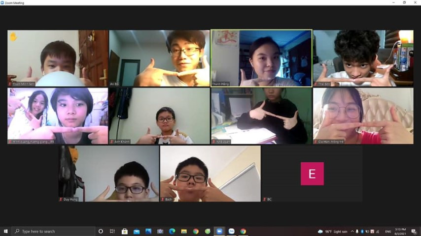 Trại hè được tổ chức dưới hình thức online.