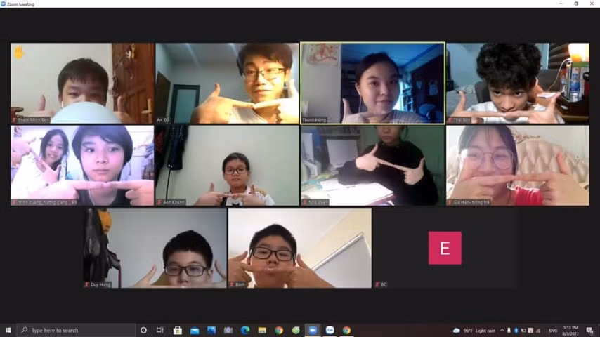 Trại hè được tổ chức dưới hình thức online.