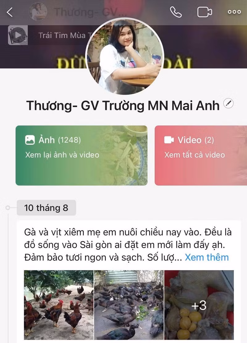 Một giáo viên mầm non mưu sinh thêm bằng việc bán hàng thực phẩm online mùa dịch.