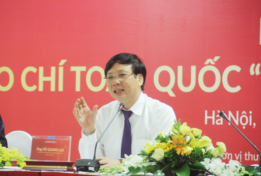 Ông Hồ Quang Lợi phát biểu tại họp báo Ảnh: Cao Từ Ông Hồ Quang Lợi phát biểu tại họp báo Ảnh: Cao Từ