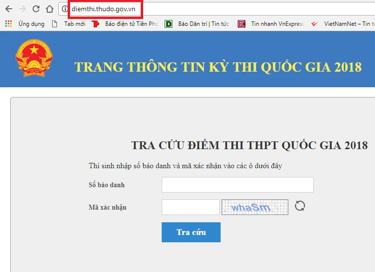 Hà Nội hướng dẫn tra cứu điểm thi THPT quốc gia 2018
