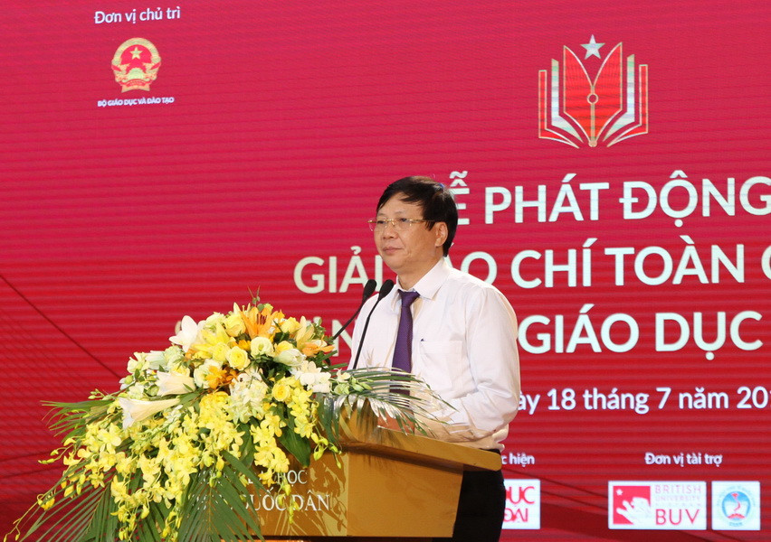 Ông Hồ Quang Lợi, Phó Chủ tịch thường trực Hội Nhà báo Việt Nam, Phó Trưởng Ban Chỉ đạo: Hoạt động báo chí nói chung, hoạt động báo chí với sự nghiệp giáo dục nói riêng đều cần hướng tới niềm tin, chính nghĩa, lẽ phải và điều tốt đẹp trong xã hội.