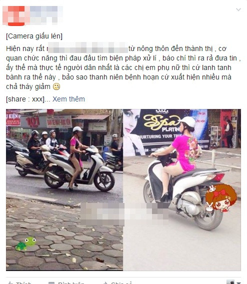 "Nhức mắt" với hình ảnh người phụ nữ đi xe SH, mặc áo dài nhưng “quên mặc quần“