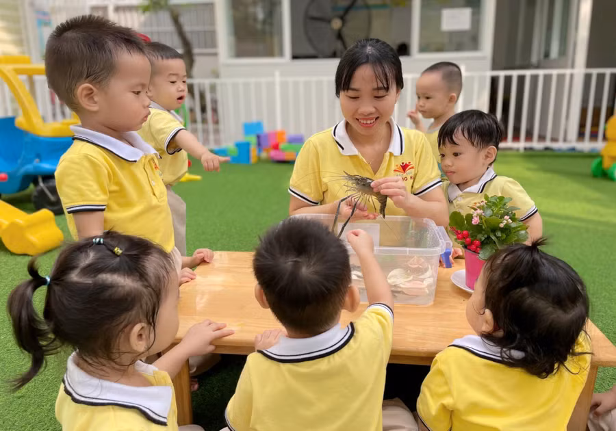 Một buổi dạy của giáo viên Trường Mầm non Hương Nắng Hồng (TP Thủ Đức).