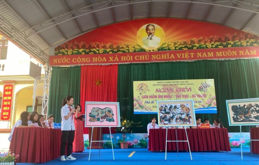 Học sinh Trường THCS thị trấn Đồng Đăng, huyện Cao Lộc, tỉnh Lạng Sơn.