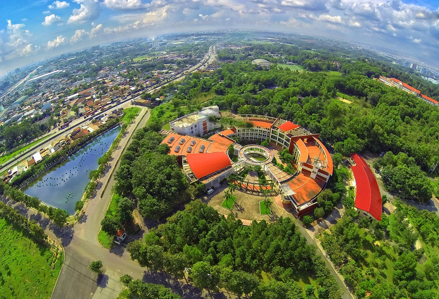 Một góc Khu đô thị ĐH Quốc gia TPHCM nhìn từ trên cao. Ảnh: VNUHCM Một góc Khu đô thị ĐH Quốc gia TPHCM nhìn từ trên cao. Ảnh: VNUHCM