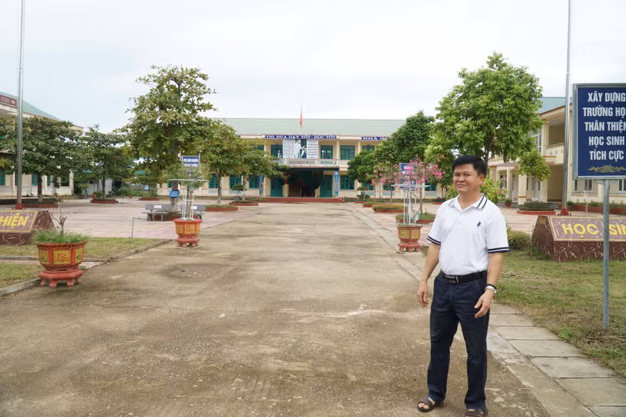 Trường THCS Mã Thành (huyện Yên Thành) được xây dựng mới đáp ứng nhu cầu học sinh đông