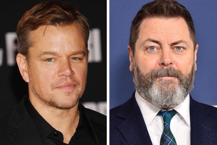 Matt Damon và Nick Offerman, 50 tuổi.