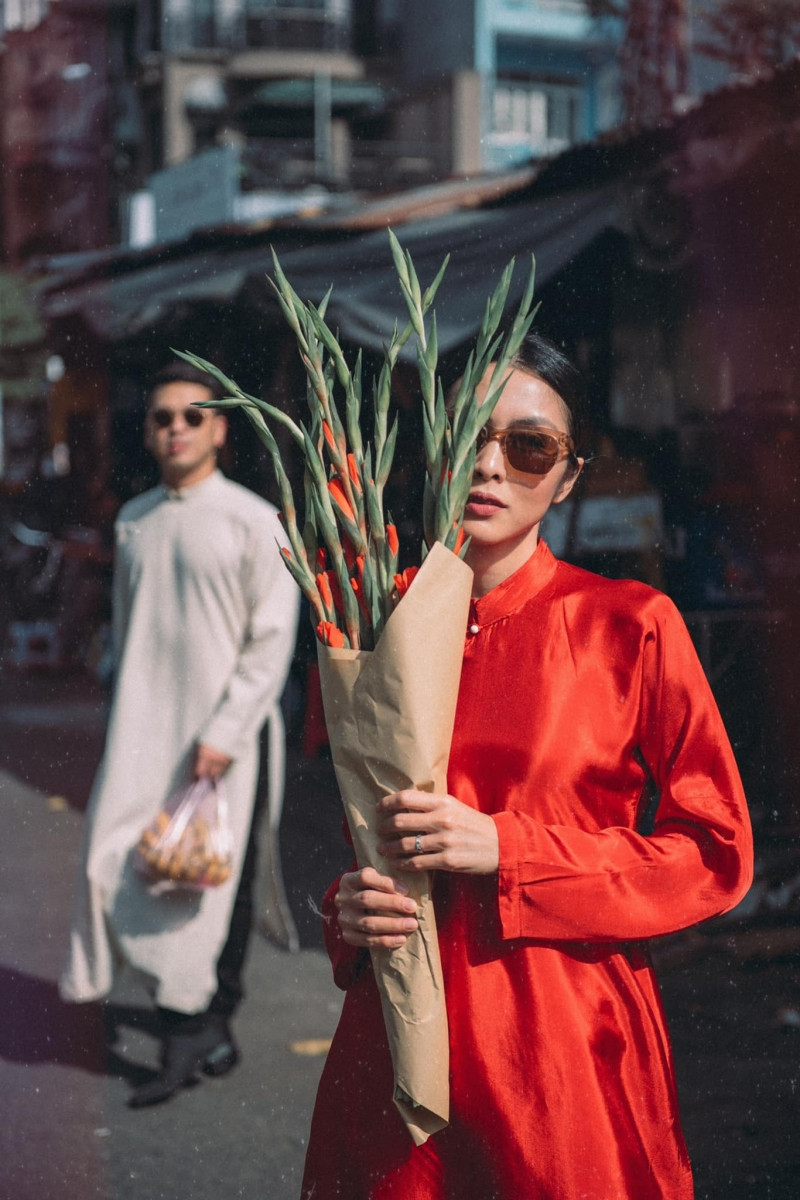 Dàn sao Việt khoe nhan sắc rực rỡ trong tà áo dài đón Xuân ảnh 9