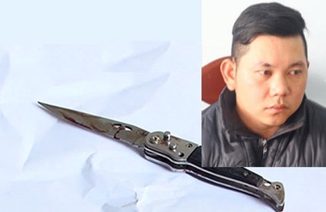 Trương Minh Hùng – Nghi can trực tiếp cầm dao bấm sát hại anh Lê Thanh Vũ. Ảnh : Kh.Nguyễn.