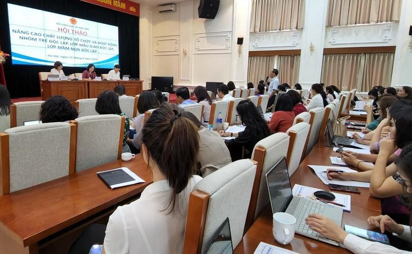 Các đại biểu tham dự hội thảo “Nâng cao chất lượng tổ chức và hoạt động nhóm trẻ độc lập, lớp mẫu giáo độc lập, lớp mầm non độc lập. Các đại biểu tham dự hội thảo “Nâng cao chất lượng tổ chức và hoạt động nhóm trẻ độc lập, lớp mẫu giáo độc lập, lớp mầm non độc lập.