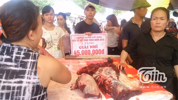 Giá thịt trâu chọi trung bình 12 triệu đồng/kg