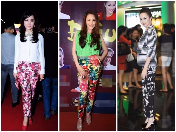 Mỹ nhân Việt hâm nóng mốt quần họa tiết khoe chân thon