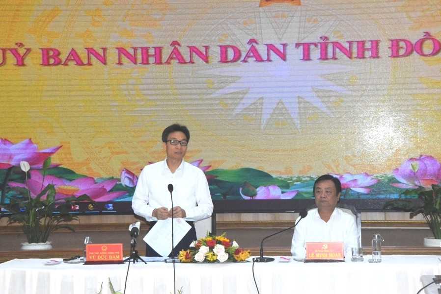 Phó Thủ tướng Vũ Đức Đam phát biểu tại buổi làm việc