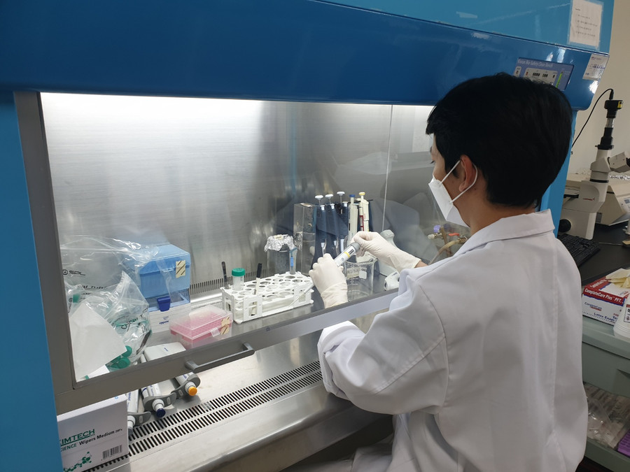 TS Phan Lê Minh Tú dành nhiều thời gian làm việc trong phòng thí nghiệm. TS Phan Lê Minh Tú dành nhiều thời gian làm việc trong phòng thí nghiệm.