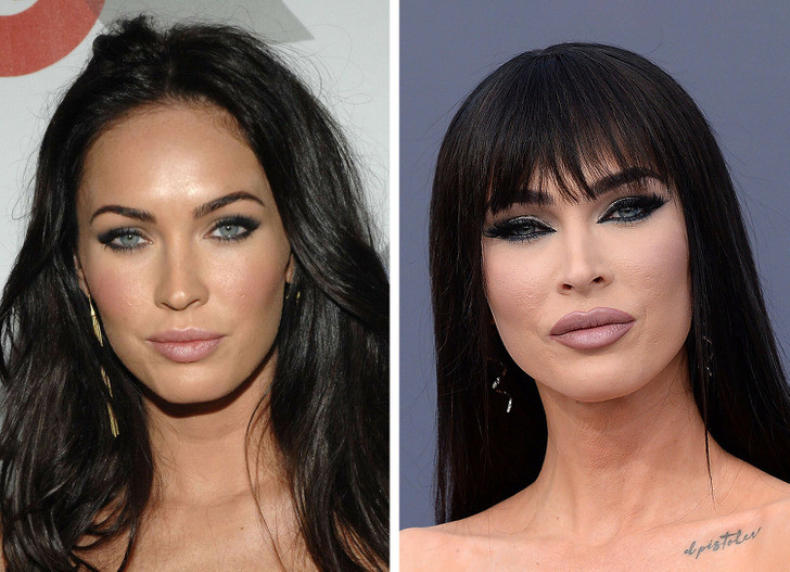 Diễn viên Megan Fox năm 2008 và 2022. Diễn viên Megan Fox năm 2008 và 2022.