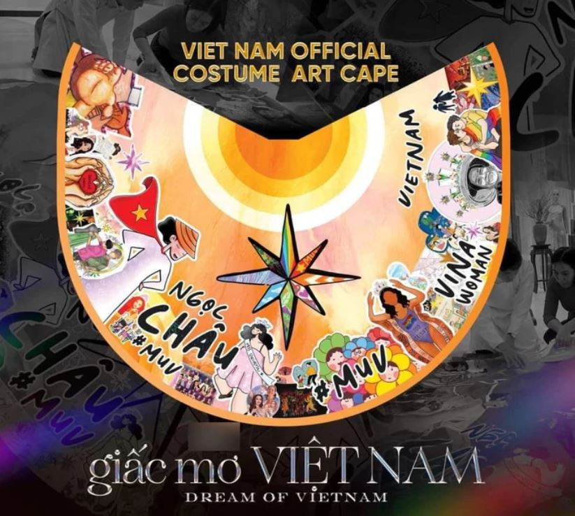 Áo choàng Giấc mơ Việt Nam được Ngọc Châu trình diễn trên sân khấu Miss Universe 2022. Áo choàng Giấc mơ Việt Nam được Ngọc Châu trình diễn trên sân khấu Miss Universe 2022.