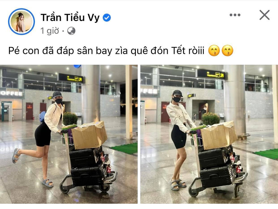 Hoa hậu Tiểu Vy đã về quê nhà Hội An chuẩn bị đón Tết cùng gia đình.