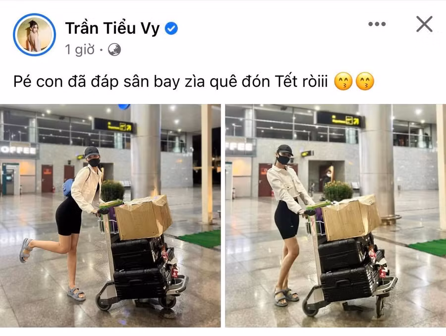 Hoa hậu Tiểu Vy đã về quê nhà Hội An chuẩn bị đón Tết cùng gia đình.