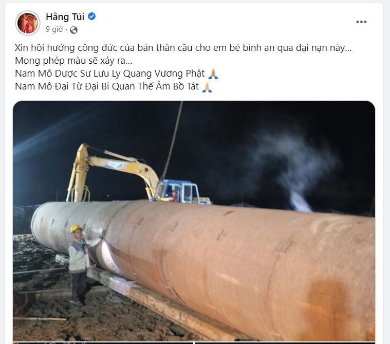 Hotmom Hằng Túi cầu mong phép màu sẽ xảy ra, bé Hạo Nam sẽ bình an qua đại nạn.