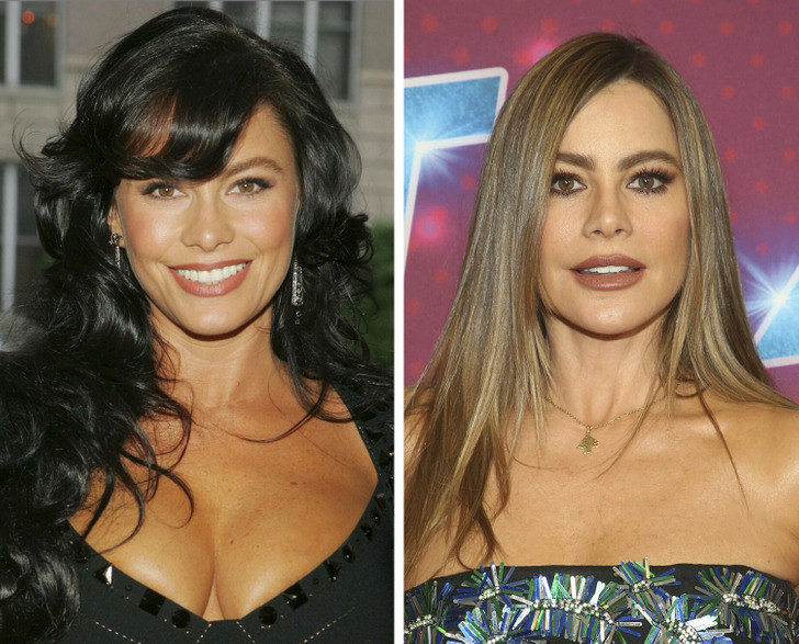 Diễn viên Sofia Vergara năm 2005 và 2022. Diễn viên Sofia Vergara năm 2005 và 2022.