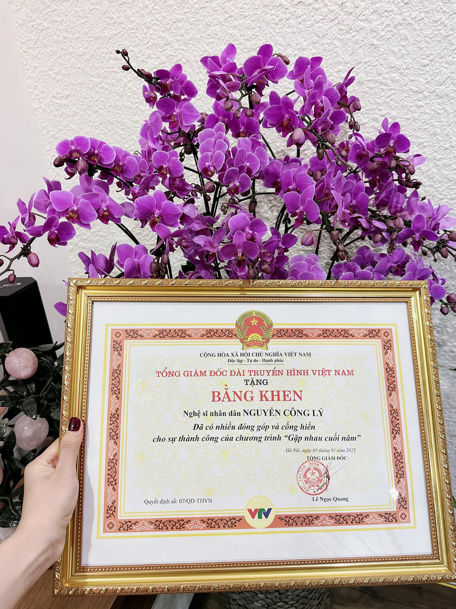 NSND Công Lý nhận bằng khen vì có nhiều đóng góp cho sự thành công của chương trình “Gặp nhau cuối năm”. NSND Công Lý nhận bằng khen vì có nhiều đóng góp cho sự thành công của chương trình “Gặp nhau cuối năm”.