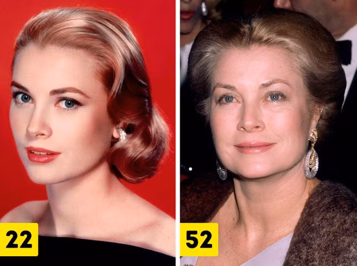 Grace Kelly (22 và 52 tuổi)