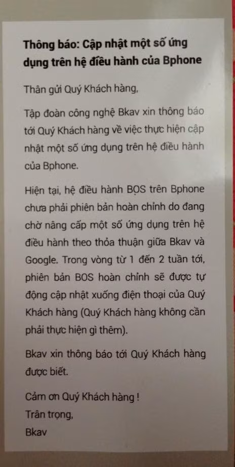 Bphone chưa hoàn thiện phần mềm, giao hàng nhỏ giọt