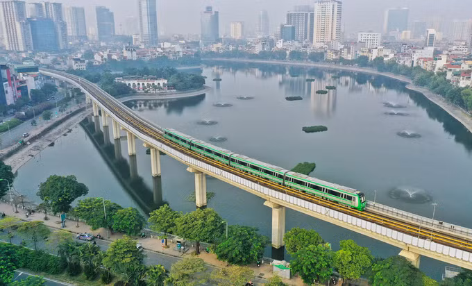Tuyến đường sắt Cát Linh - Hà Đông dự kiến đưa vào hoạt động trong tháng 1/2021. Ảnh: Giang Huy.