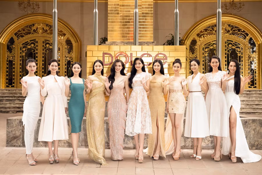 Các thí sinh tham gia Miss World Vietnam 2023.