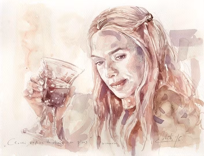 Vẽ tranh bằng... rượu vang ảnh 2