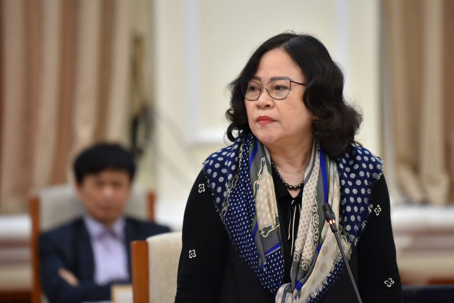 Thứ trưởng Ngô Thị Minh phát biểu tại buổi làm việc. Thứ trưởng Ngô Thị Minh phát biểu tại buổi làm việc.