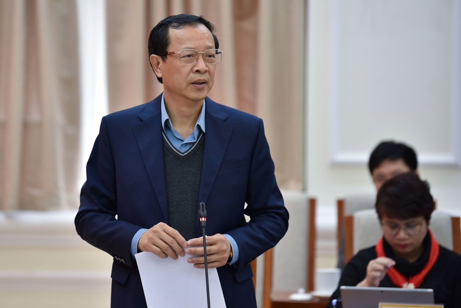Thứ trưởng Phạm Ngọc Thưởng phát biểu tại buổi làm việc. Thứ trưởng Phạm Ngọc Thưởng phát biểu tại buổi làm việc.