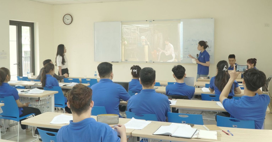 Giờ học tại Trường ĐH Hòa Bình. Ảnh: Website nhà trường Giờ học tại Trường ĐH Hòa Bình. Ảnh: Website nhà trường