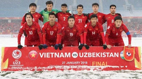 Đội tuyển U23 Việt Nam tham gia VCK U23 châu Á 2018 tại Trung Quốc. 