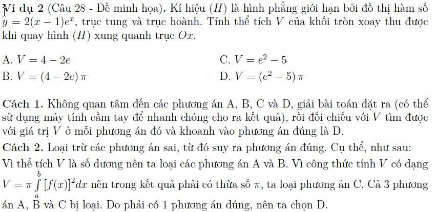 Lưu ý khi ra đề trắc nghiệm và ôn tập Toán thi THPT quốc gia ảnh 4 Lưu ý khi ra đề trắc nghiệm và ôn tập Toán thi THPT quốc gia ảnh 4