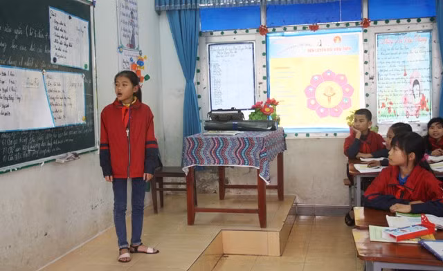 Học sinh Bắc Giang trong một giờ học theo mô hình Trường học mới