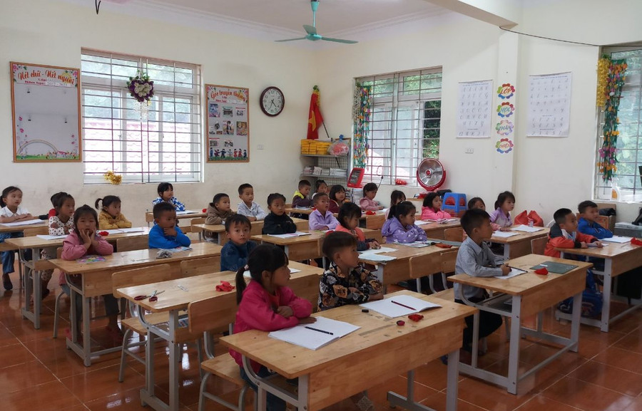 Học trò Trường PTDTBT Tiểu học Dào San. Ảnh: NTCC Học trò Trường PTDTBT Tiểu học Dào San. Ảnh: NTCC